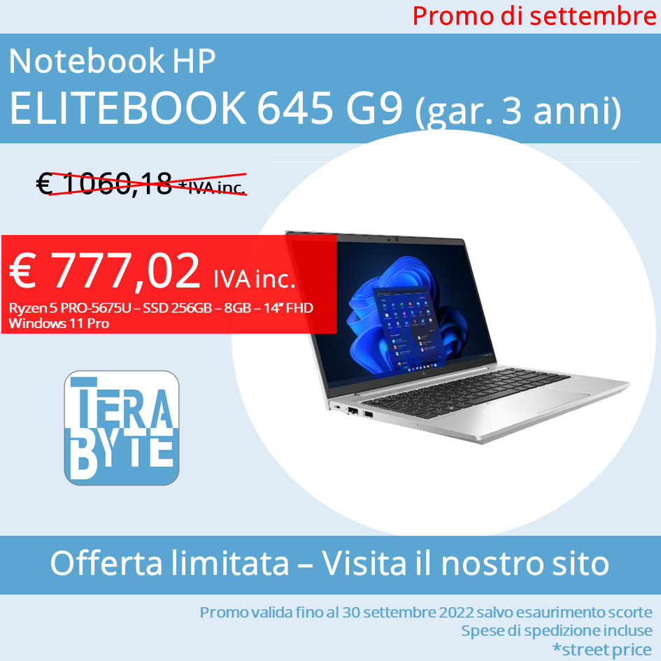 EliteBook 645 G9 (special edition gar. 3 anni onsite) 5Y3H9EA