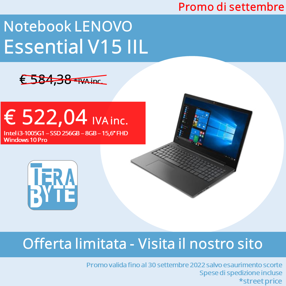 Notebook lenovo Essential V15 IIL 82C500H3IX