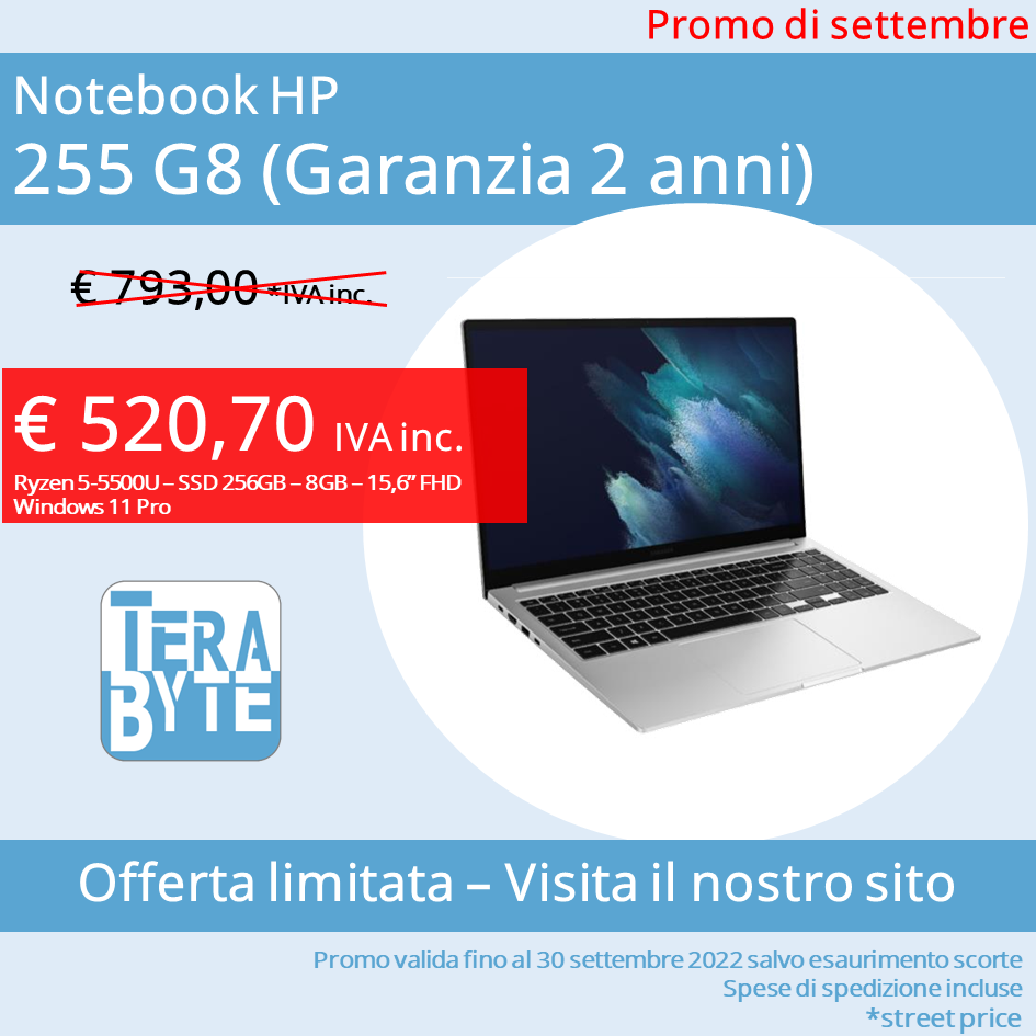 Notebook HP 255 G8 (Garanzia 2 anni) 4K7Z4EA